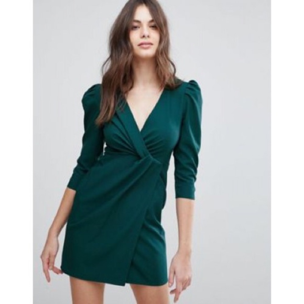 WORN ONCE ASOS Wrap Front Mini Dress